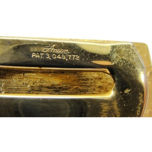 Anson Duck Geese Money Clip Gold Tone Porcelain Wallet Credit Card Cash Holder - Picture 5 of 9